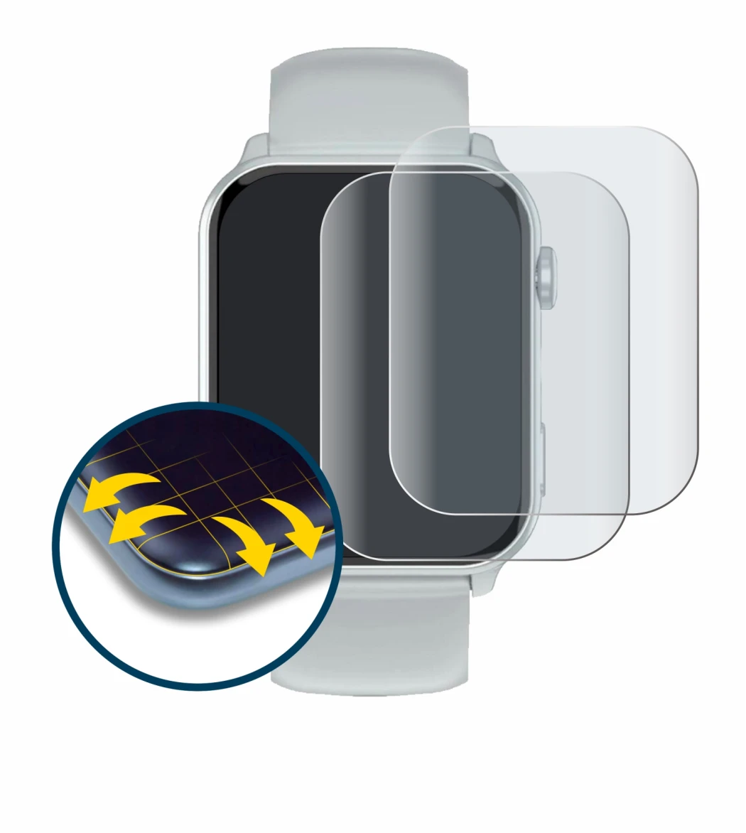 Image of the device Blackview R30 Max with a wide variety of screen protectors.