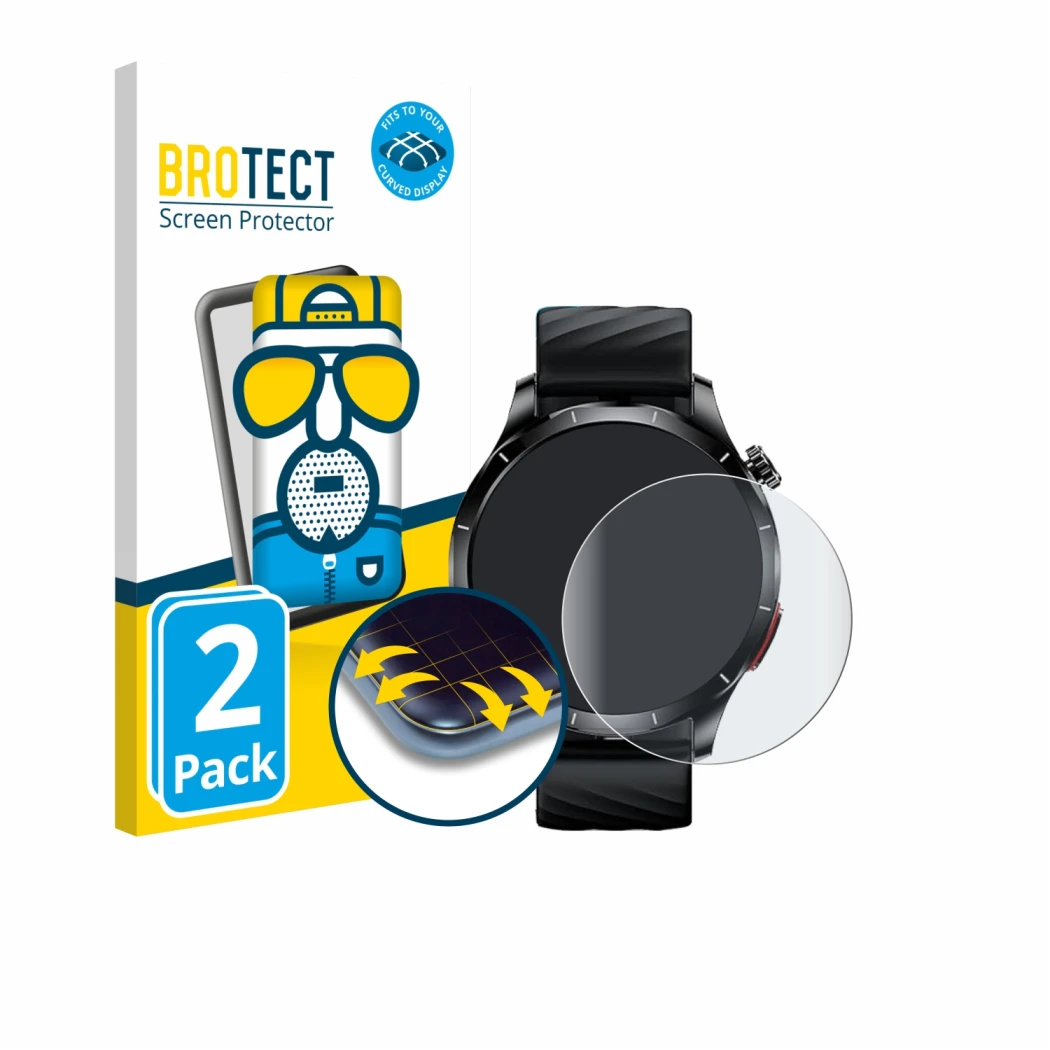 Front side of a product packaging with the brand logo BROTECT. Next to it is the device Lgnitek ‎Aegis S1 1.43