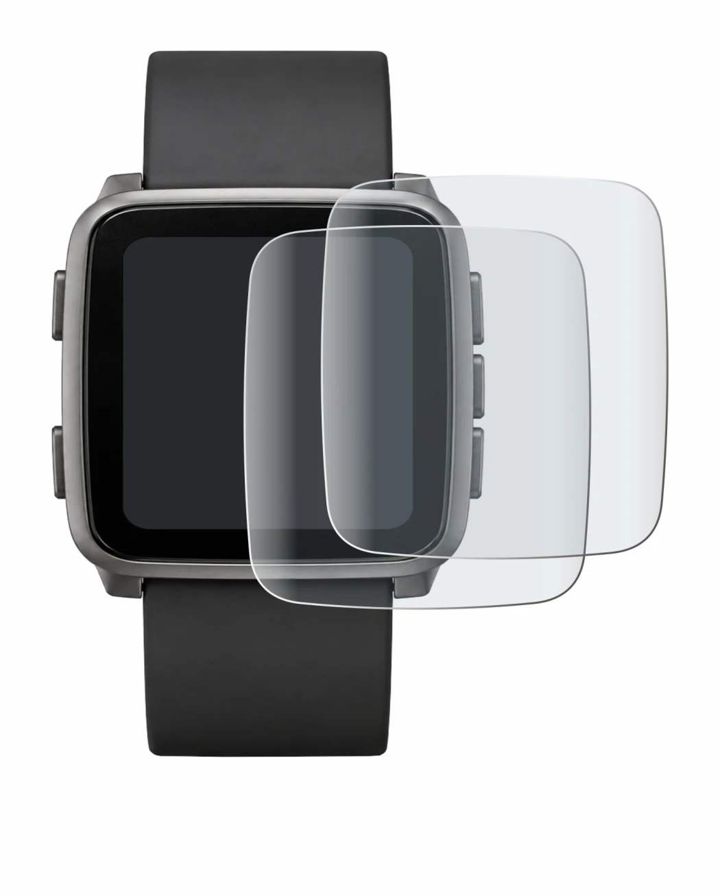 Image of the device Pebble Time 2 2026 with a wide variety of screen protectors.