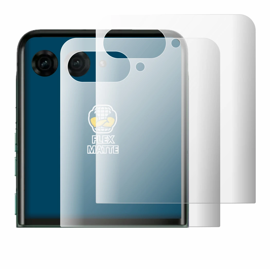 Image of the device Motorola Razr 70 Plus (Back display) with a wide variety of screen protectors.