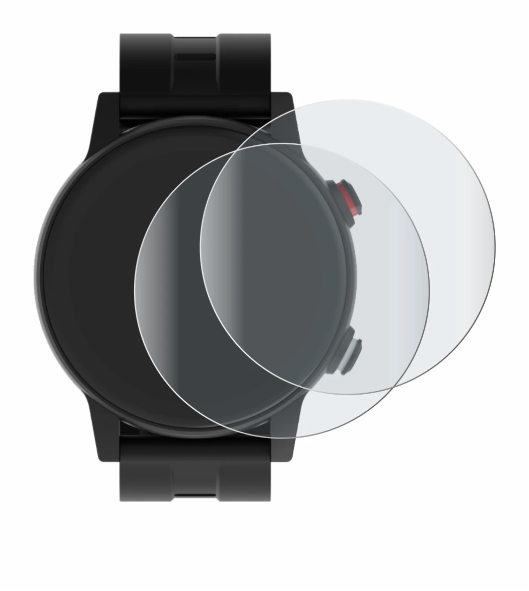 Image of the device James R9 with a wide variety of screen protectors.