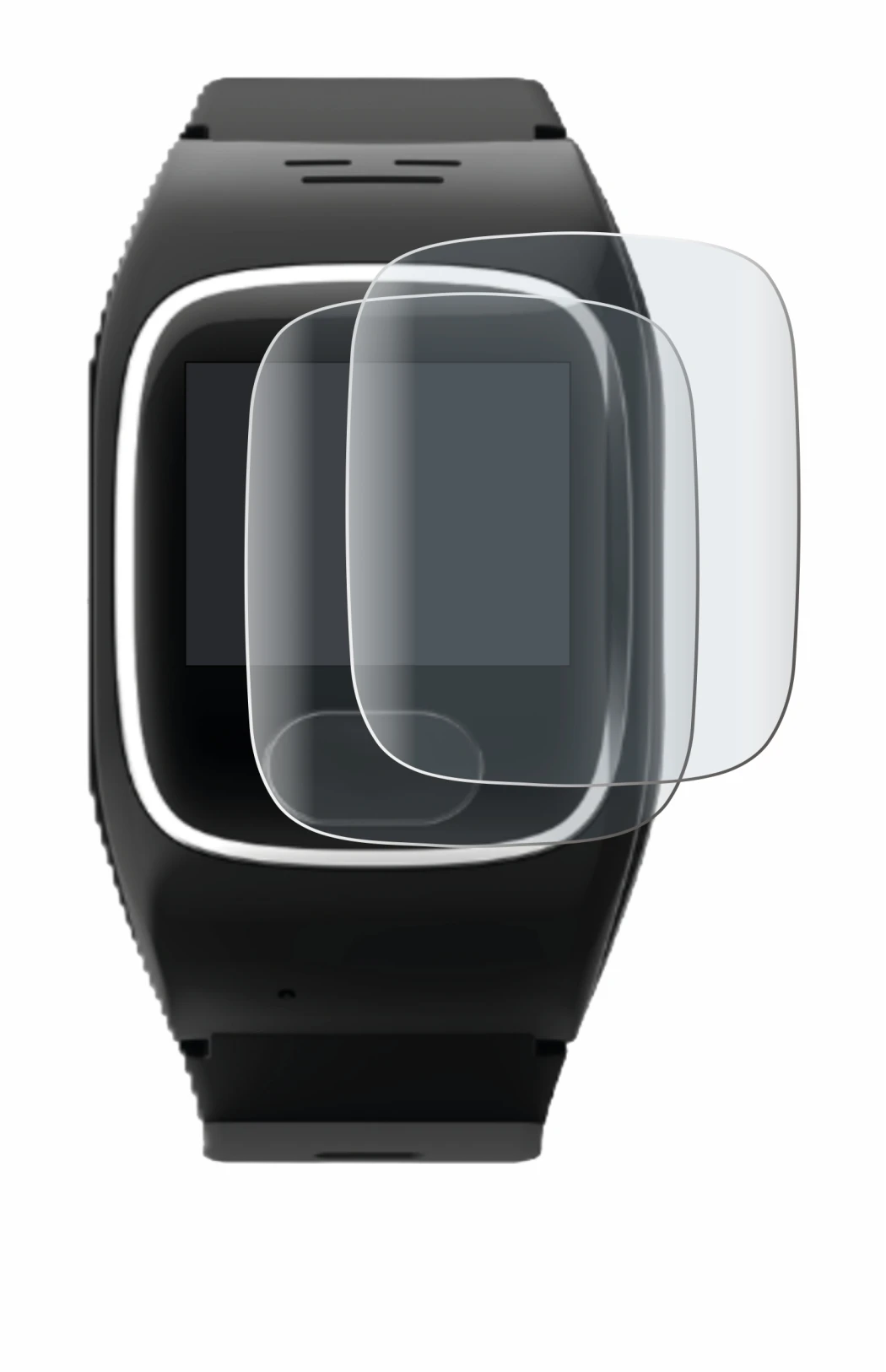 Image of the device James B8 with a wide variety of screen protectors.