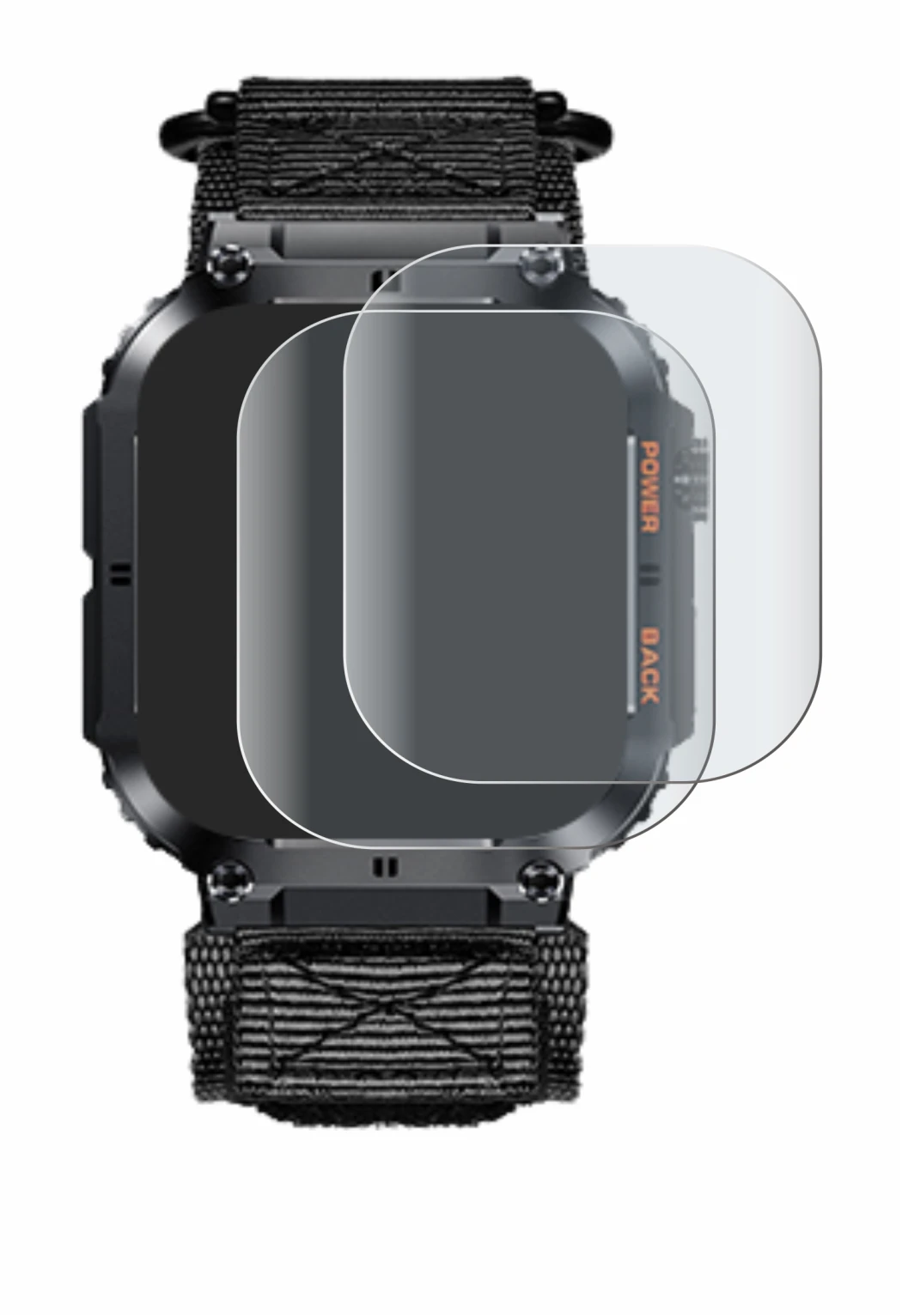 Image of the device Megalith K57PRO with a wide variety of screen protectors.