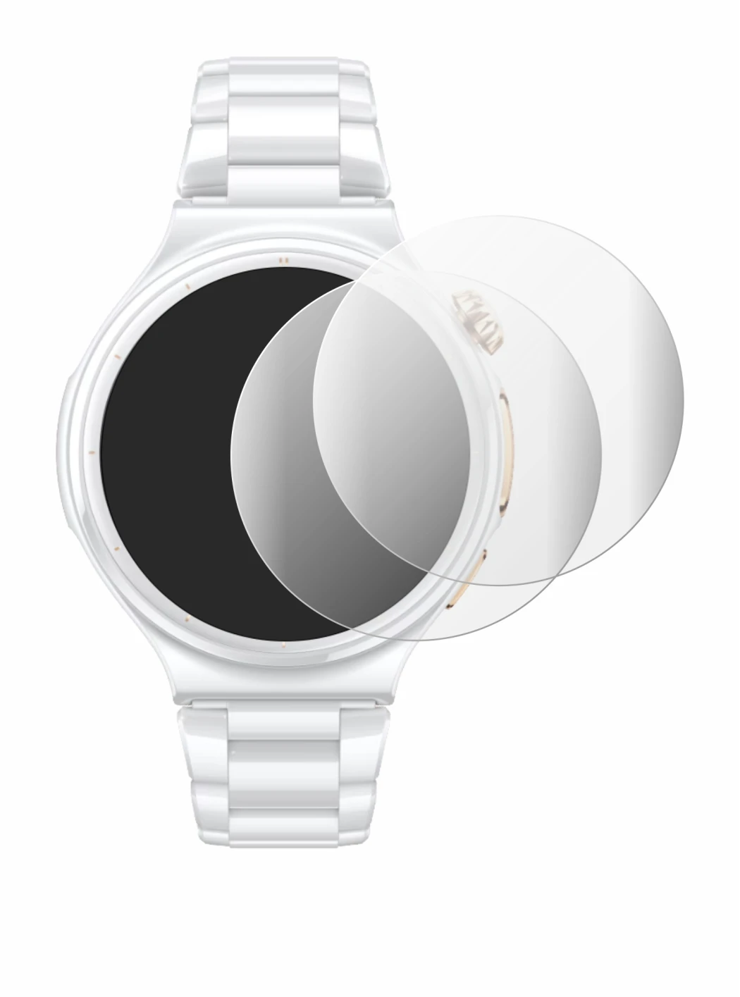 Image of the device Huawei Watch 6 Pro 43 mm with a wide variety of screen protectors.