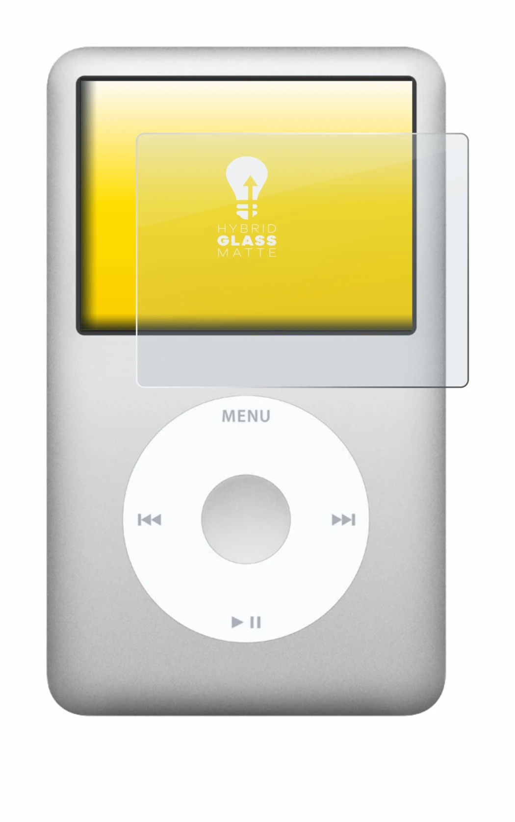 Image of the device Apple iPod classic 160 GB (7th Gen.) with a wide variety of screen protectors.