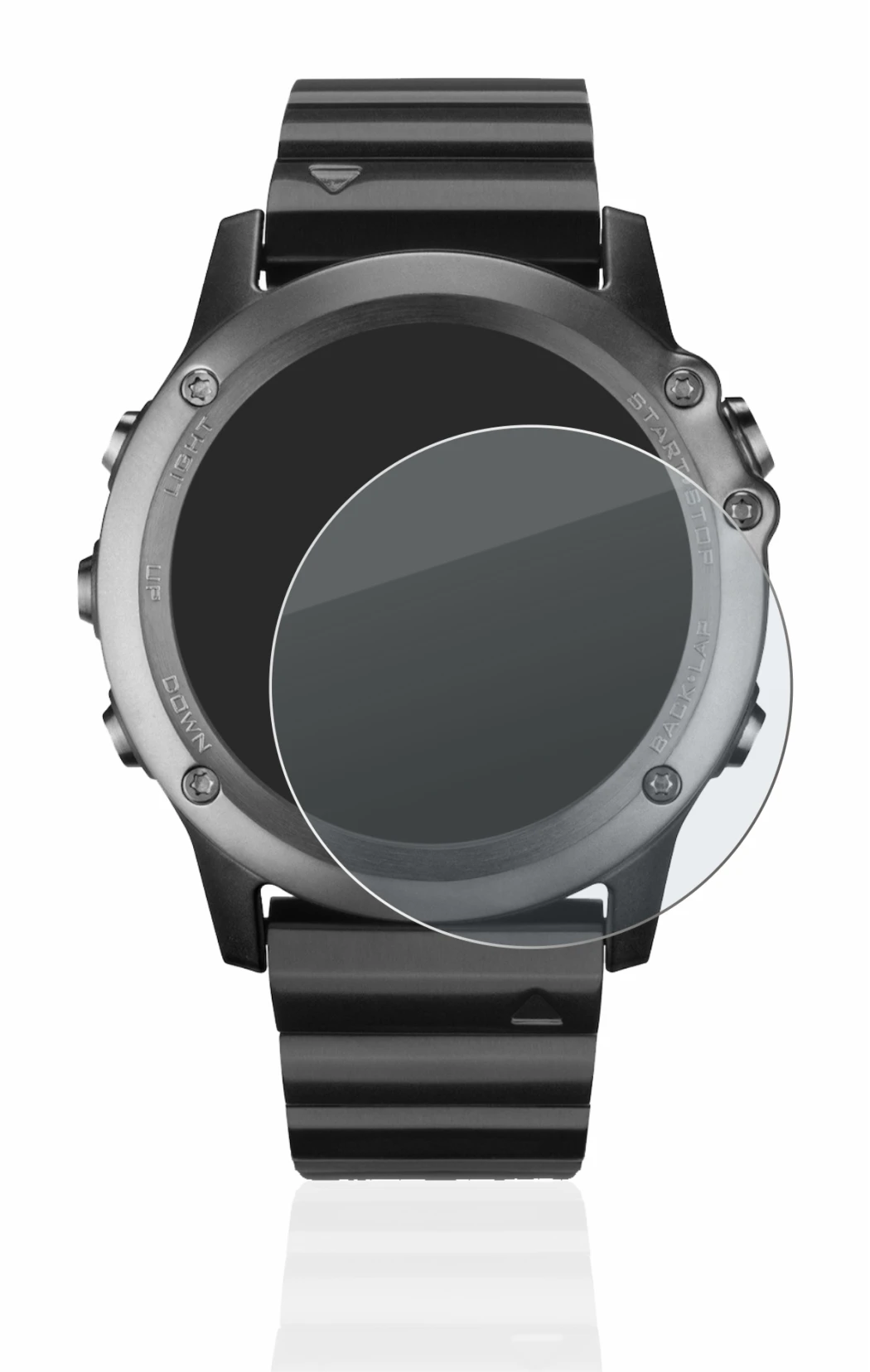 Image of the device Garmin Fenix 3 with a wide variety of screen protectors.