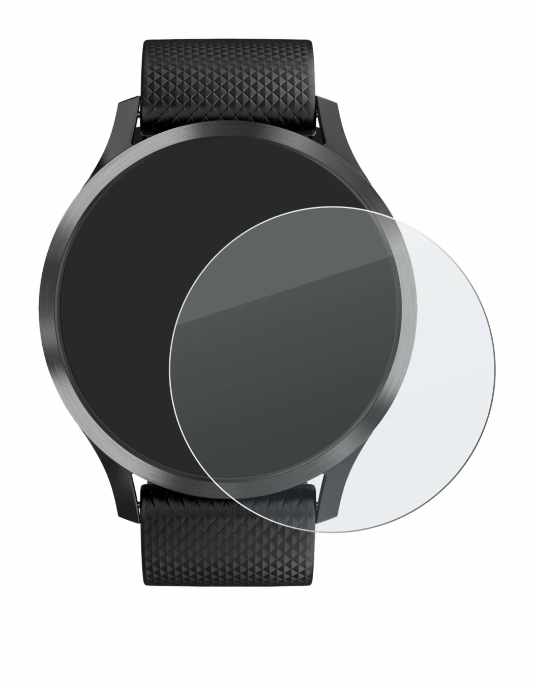 Image of the device Garmin vivomove HR with a wide variety of screen protectors.