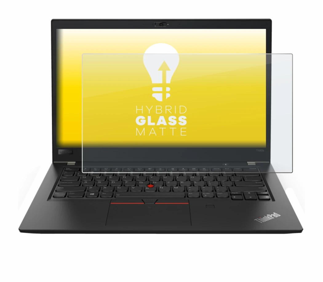 Image of the device Lenovo ThinkPad T480s with a wide variety of screen protectors.