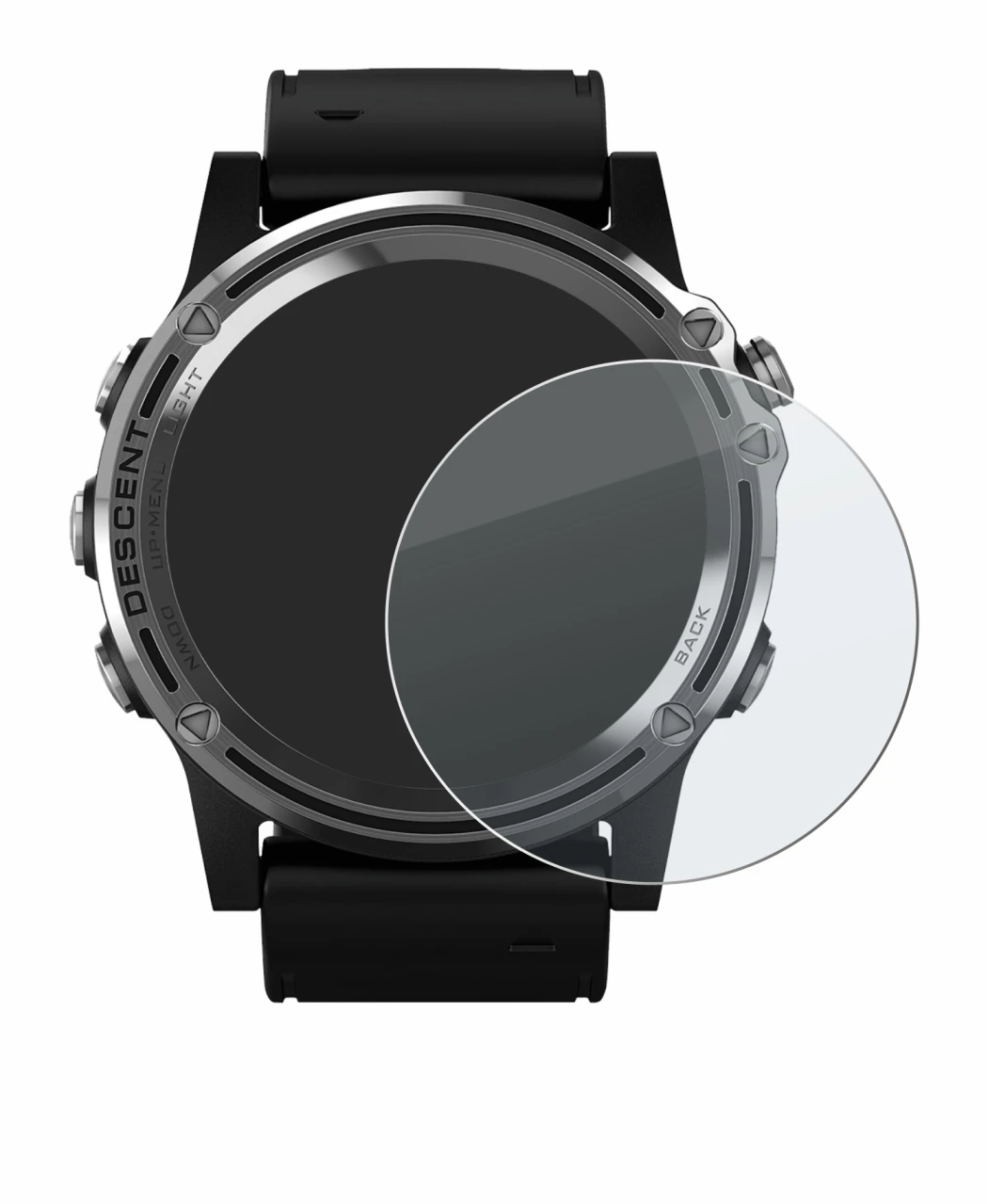 Image of the device Garmin Descent Mk1 with a wide variety of screen protectors.