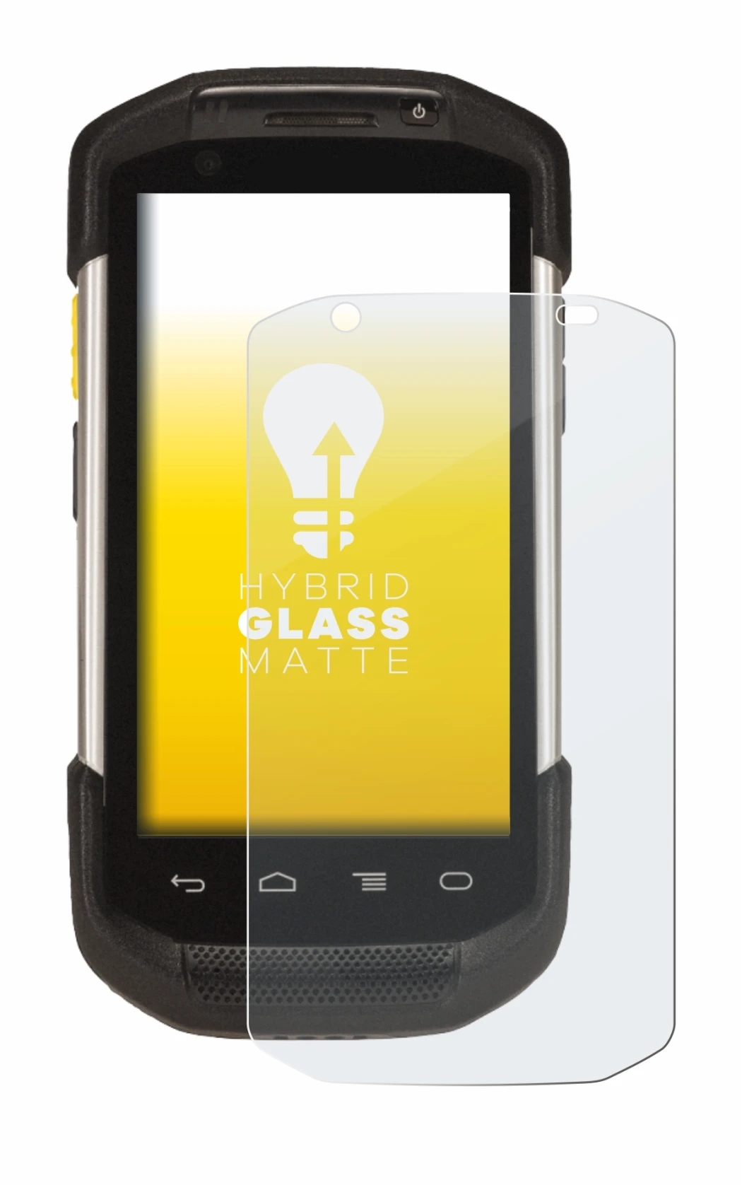 Image of the device Zebra TC77 with a wide variety of screen protectors.