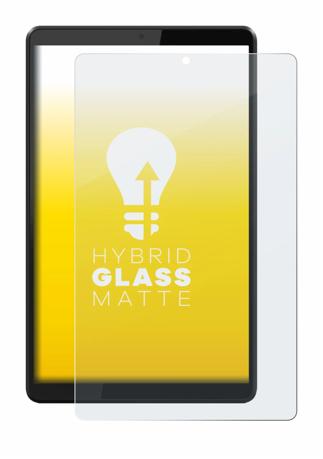 Image of the device Lenovo Tab M8 with a wide variety of screen protectors.