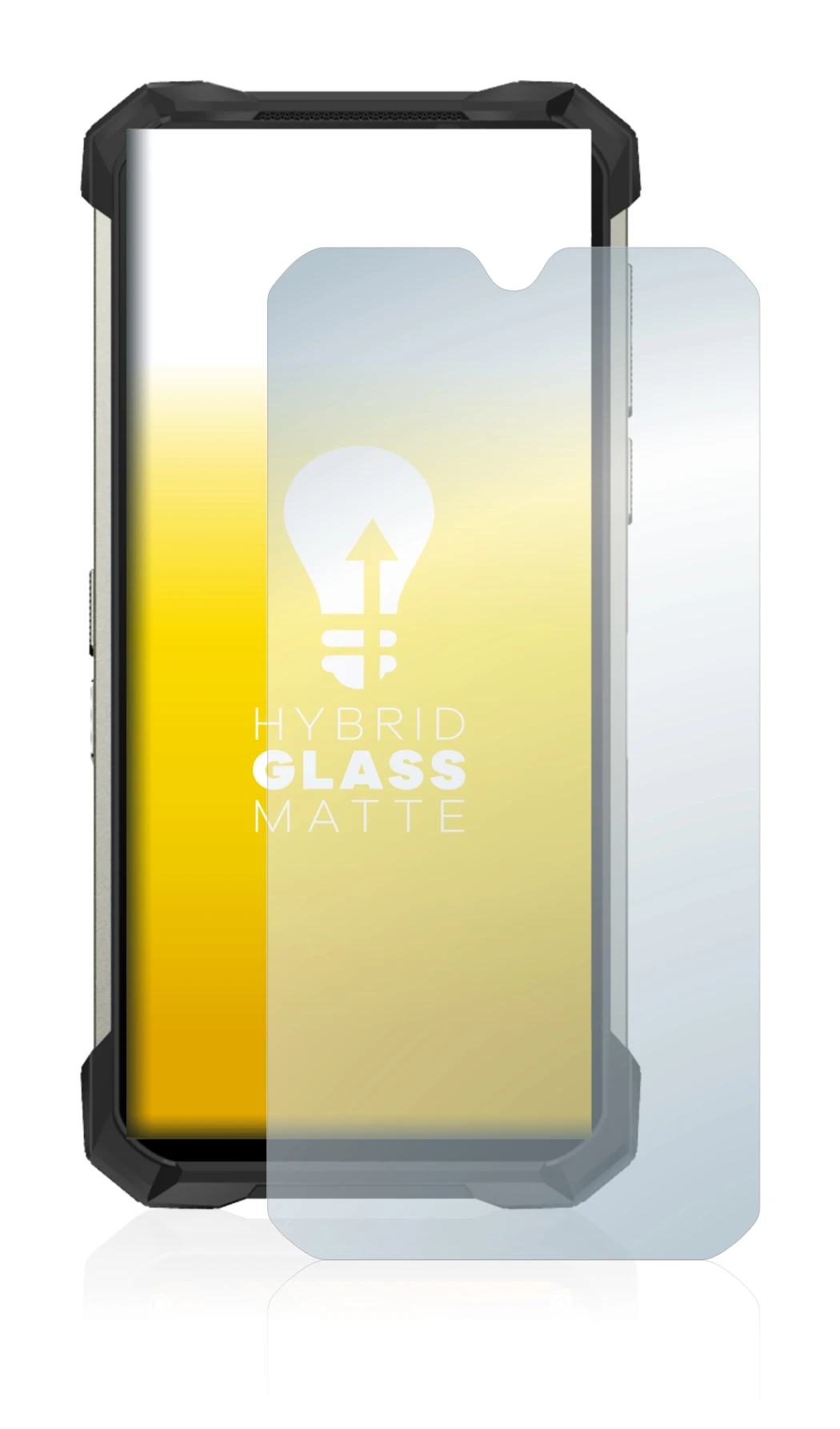 Image of the device Doogee S88 Pro with a wide variety of screen protectors.