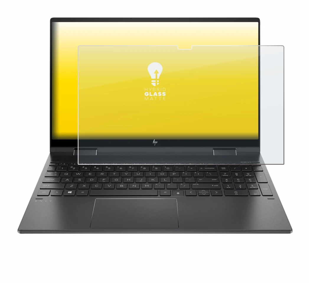 Image of the device HP Envy x360 (15-eX) (358 mm x 230 mm) with a wide variety of screen protectors.