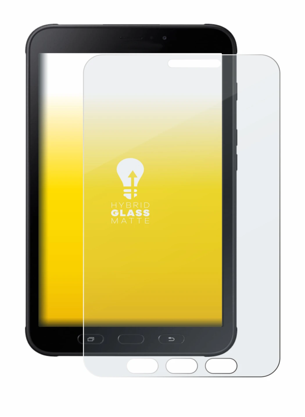 Image of the device Samsung Galaxy Tab Active 2 SM-T395 with a wide variety of screen protectors.
