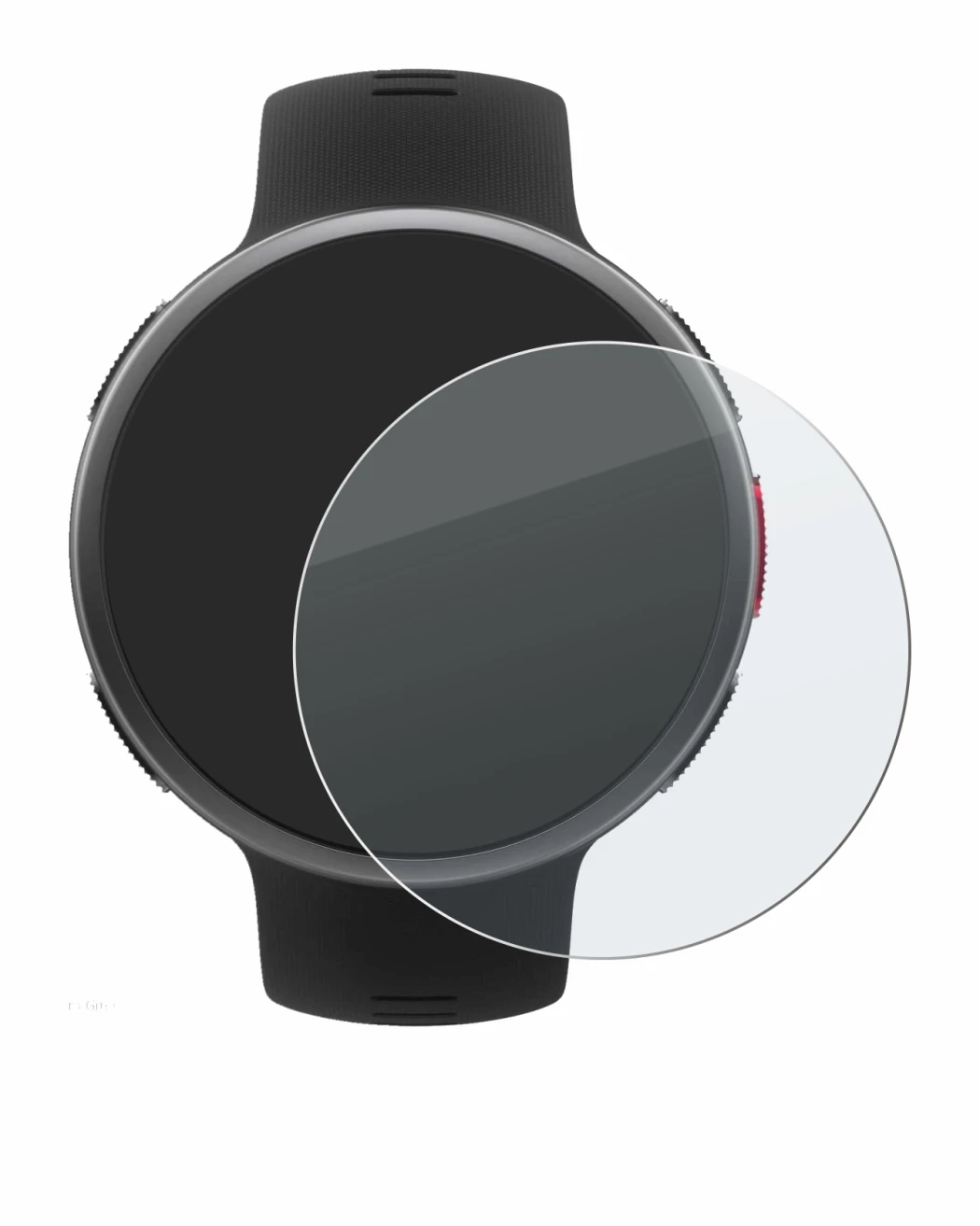 Image of the device Polar Vantage V2 with a wide variety of screen protectors.