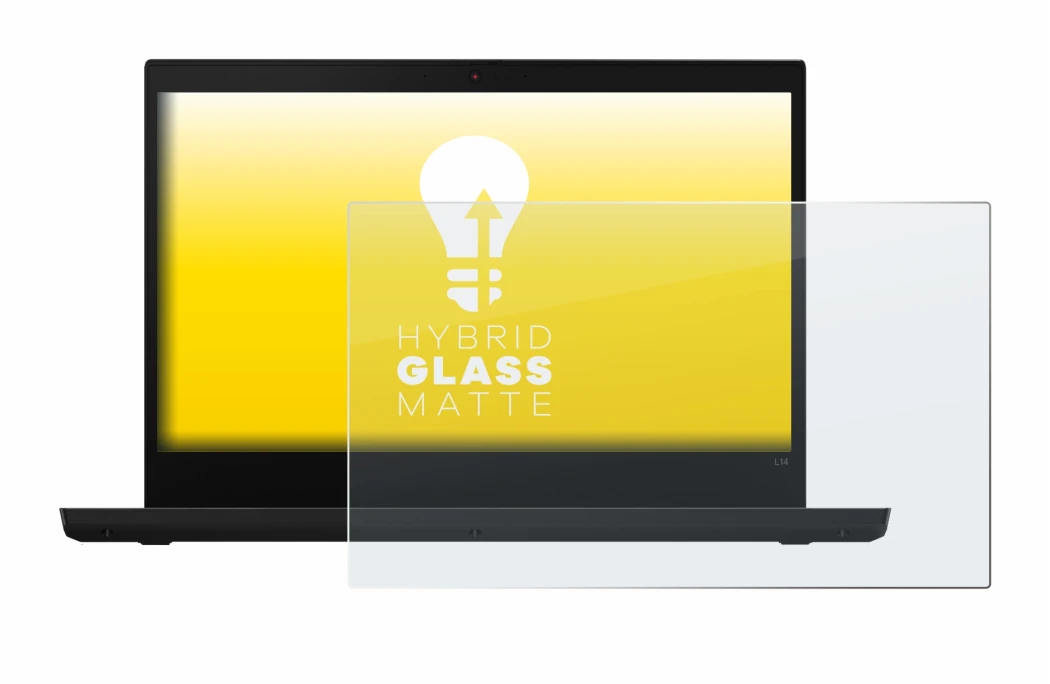 Image of the device Lenovo ThinkPad L14 with a wide variety of screen protectors.