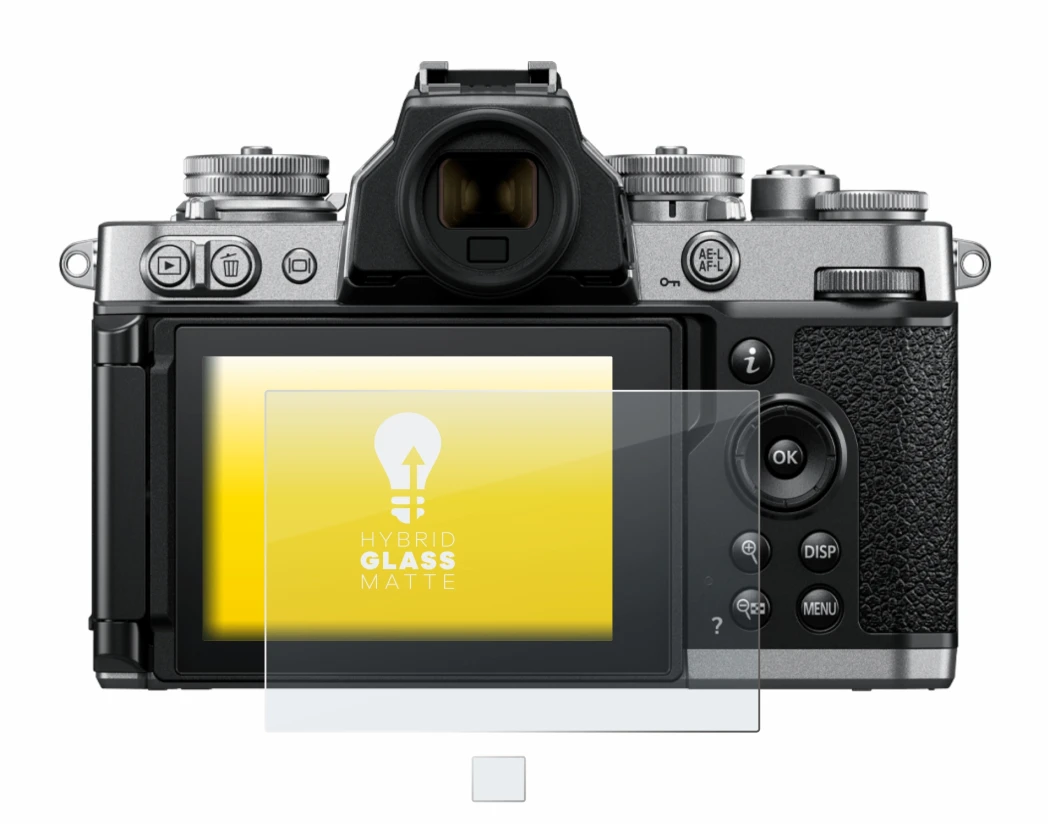 Image of the device Nikon Z fc with a wide variety of screen protectors.