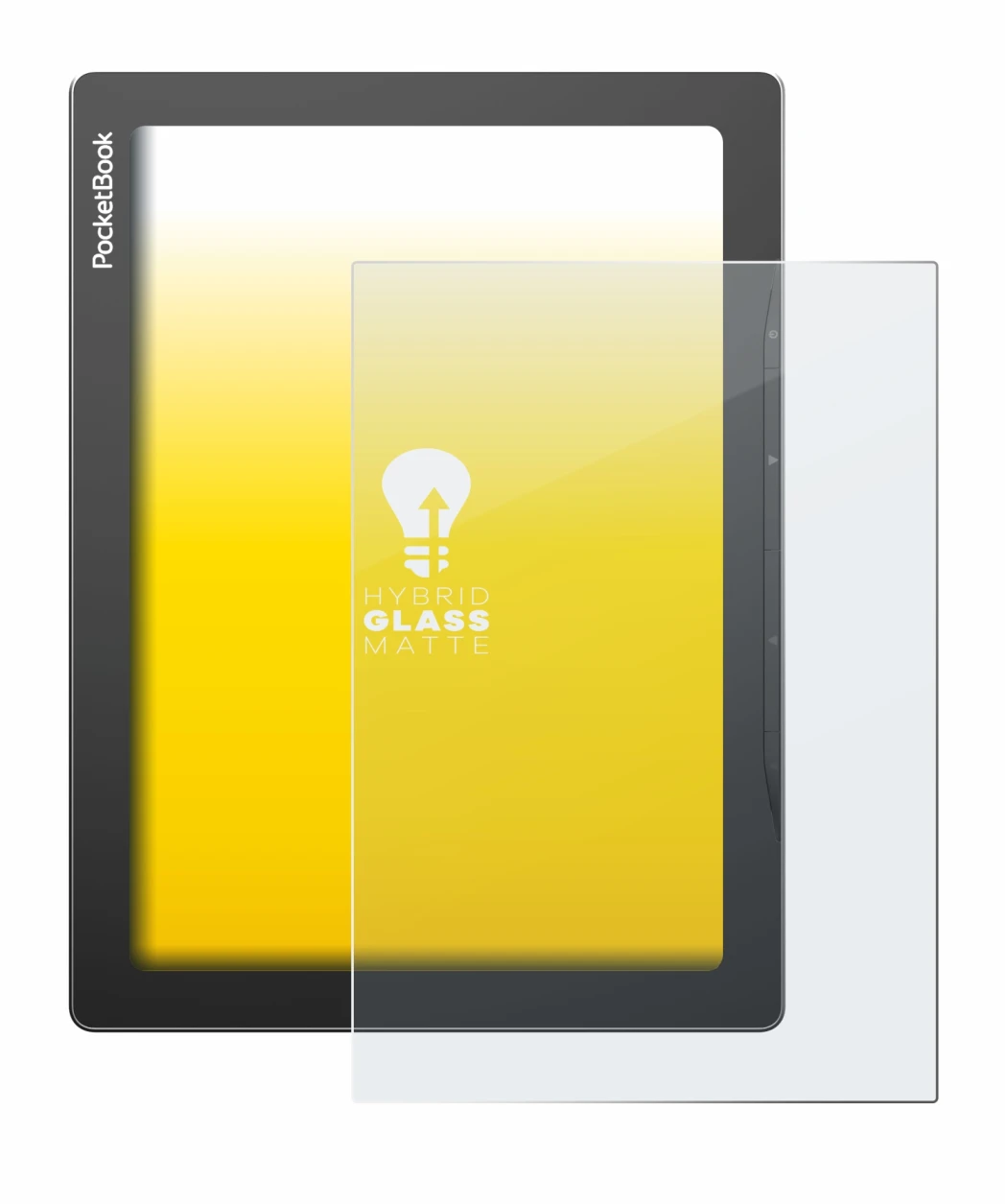Image of the device PocketBook InkPad Lite with a wide variety of screen protectors.