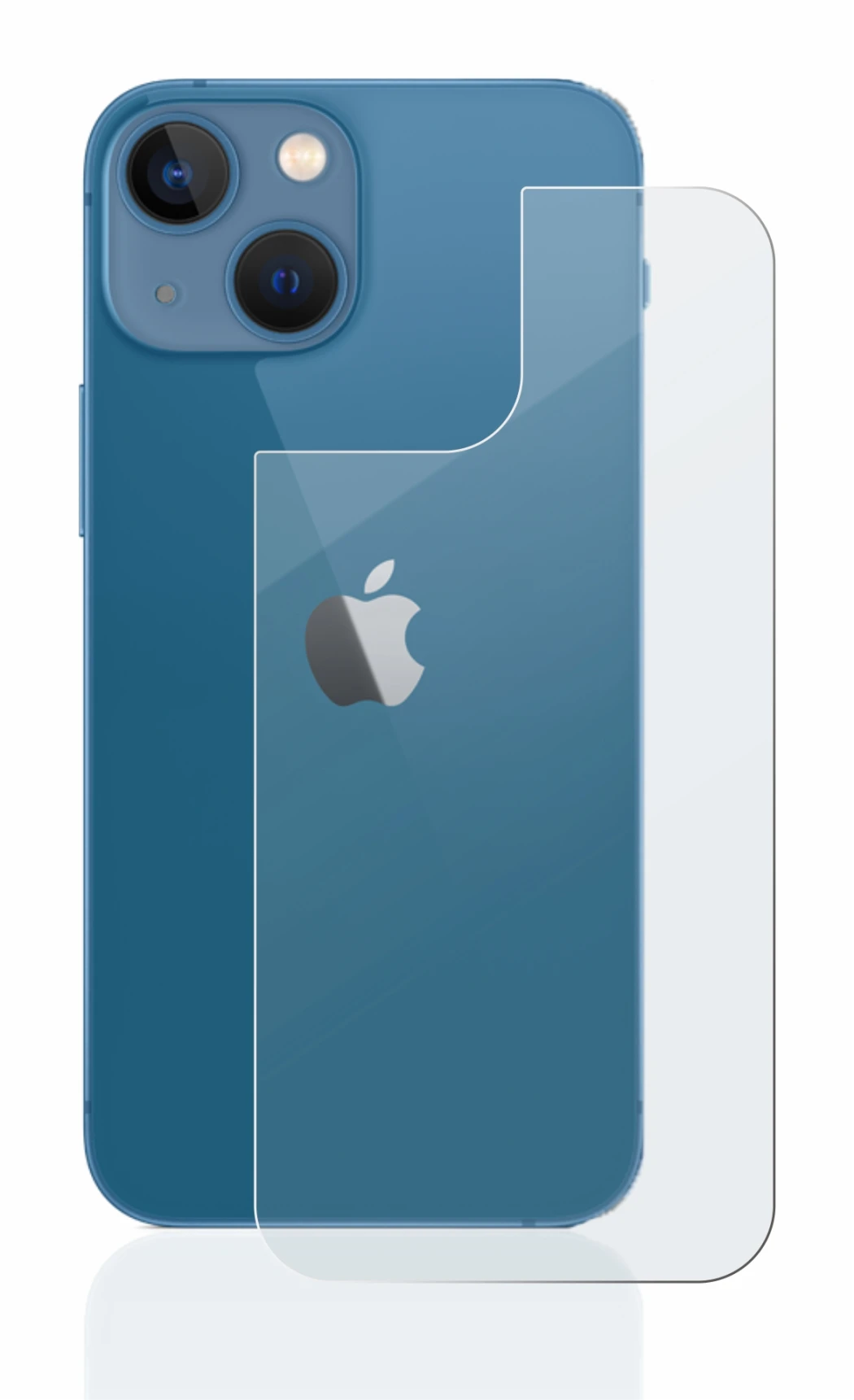 Image of the device Apple iPhone 13 mini (Back) with a wide variety of screen protectors.