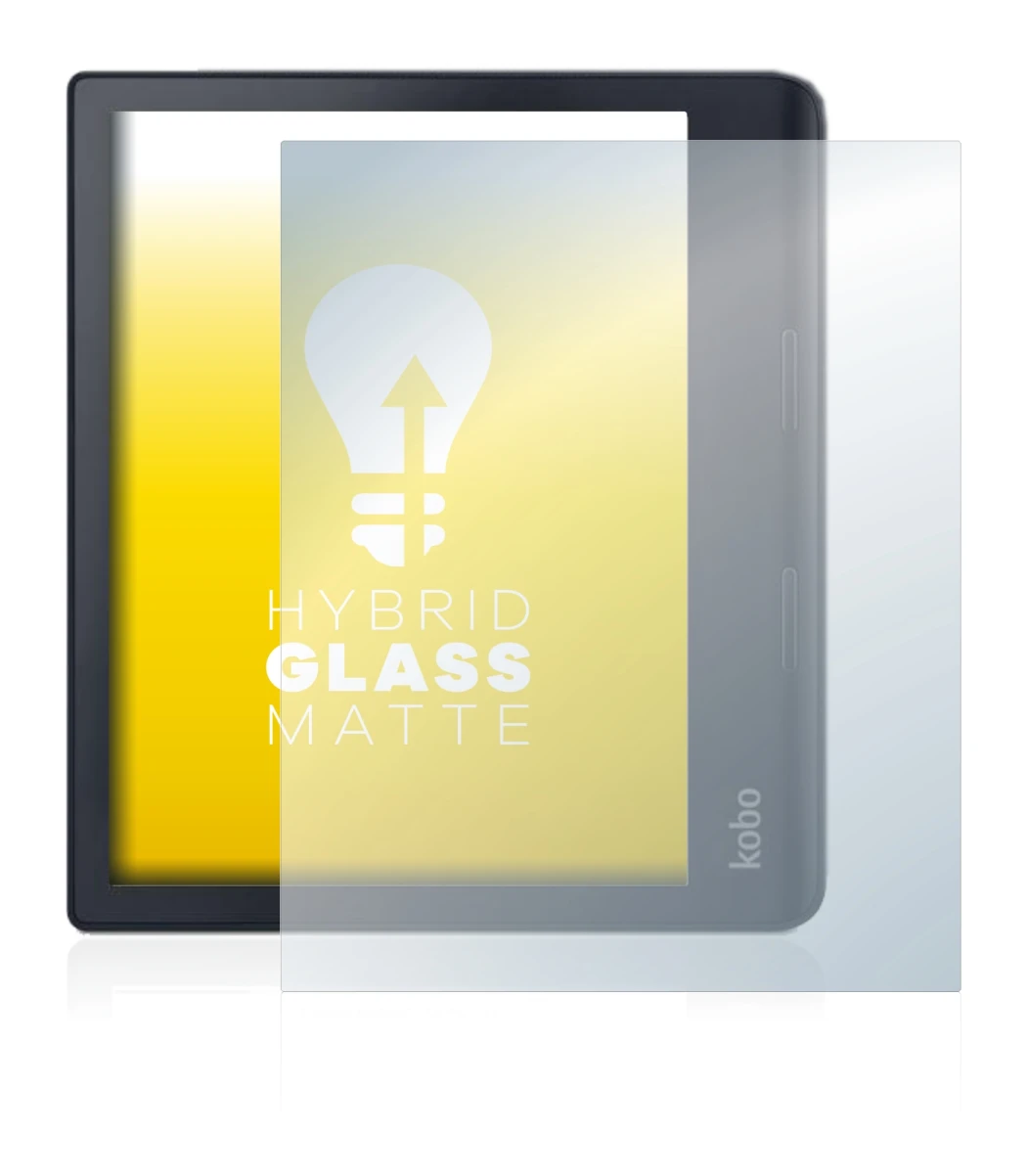 Image of the device Kobo Sage with a wide variety of screen protectors.