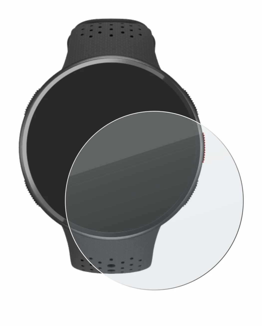 Image of the device Polar Pacer Pro with a wide variety of screen protectors.