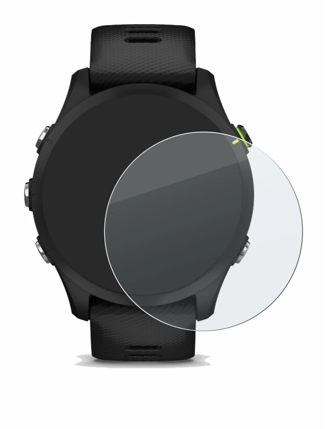 Image of the device Garmin Forerunner 255 with a wide variety of screen protectors.