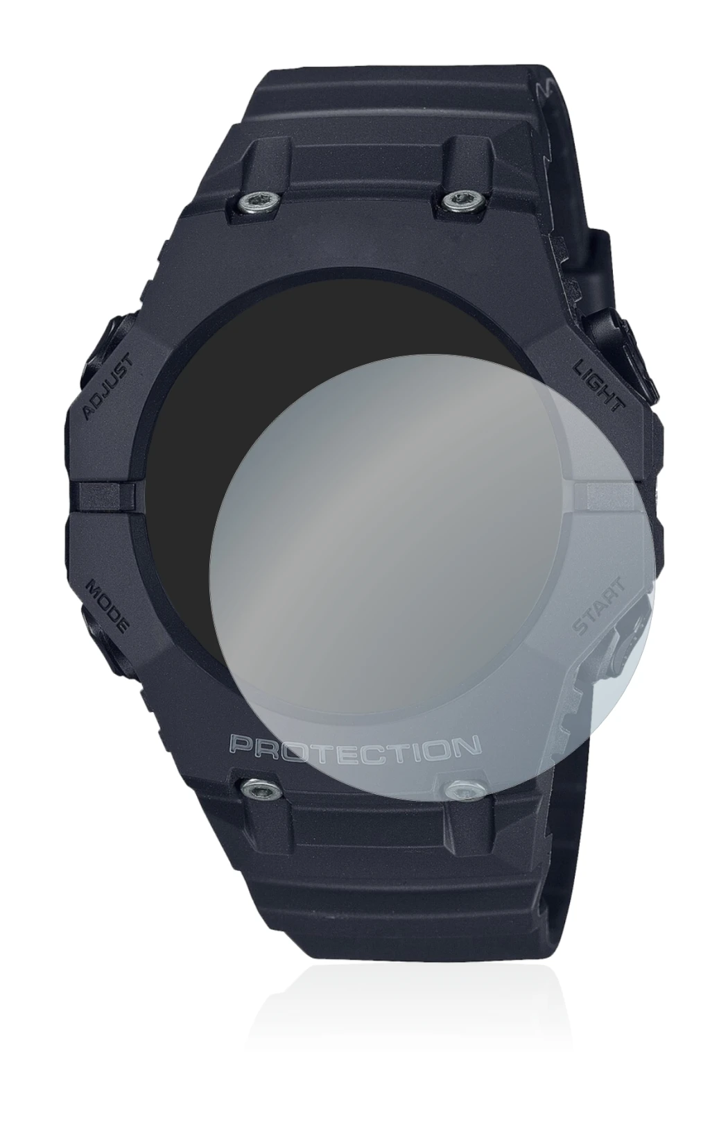 Image of the device Casio G-Shock GA-B001 with a wide variety of screen protectors.