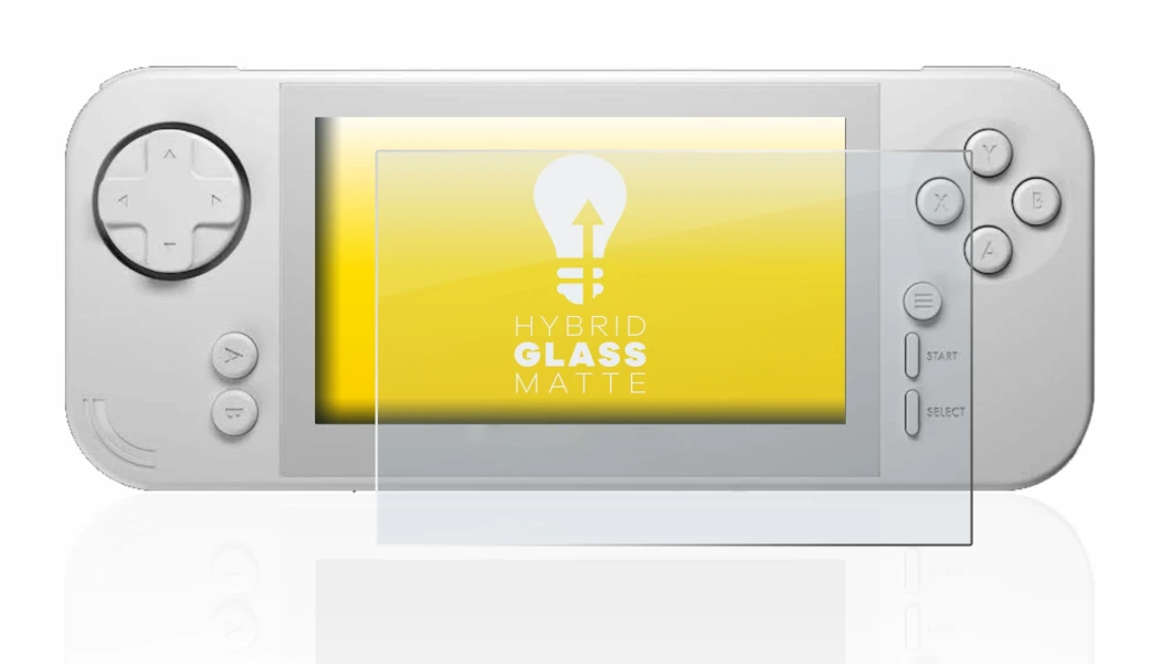 Image of the device Evercade EXP with a wide variety of screen protectors.