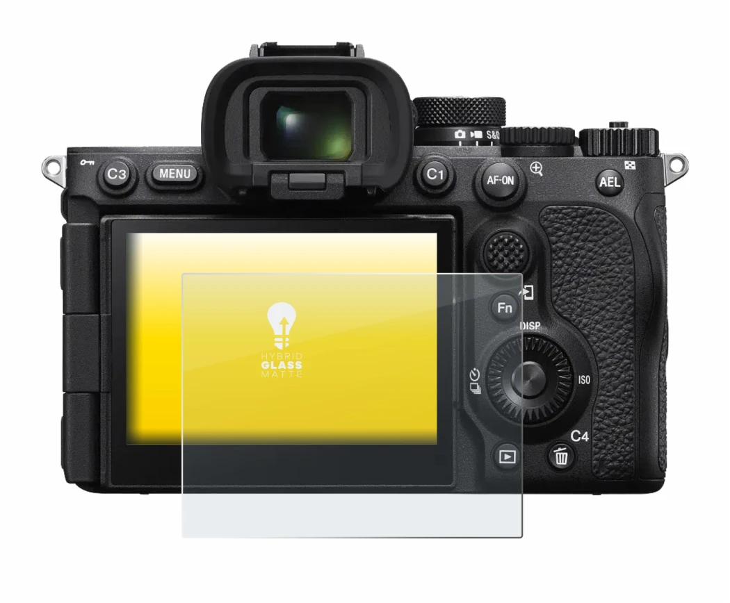 Image of the device Sony Alpha 7R V / a7R V with a wide variety of screen protectors.
