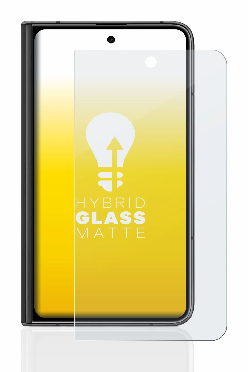 Image of the device Google Pixel Fold (Outer display) with a wide variety of screen protectors.