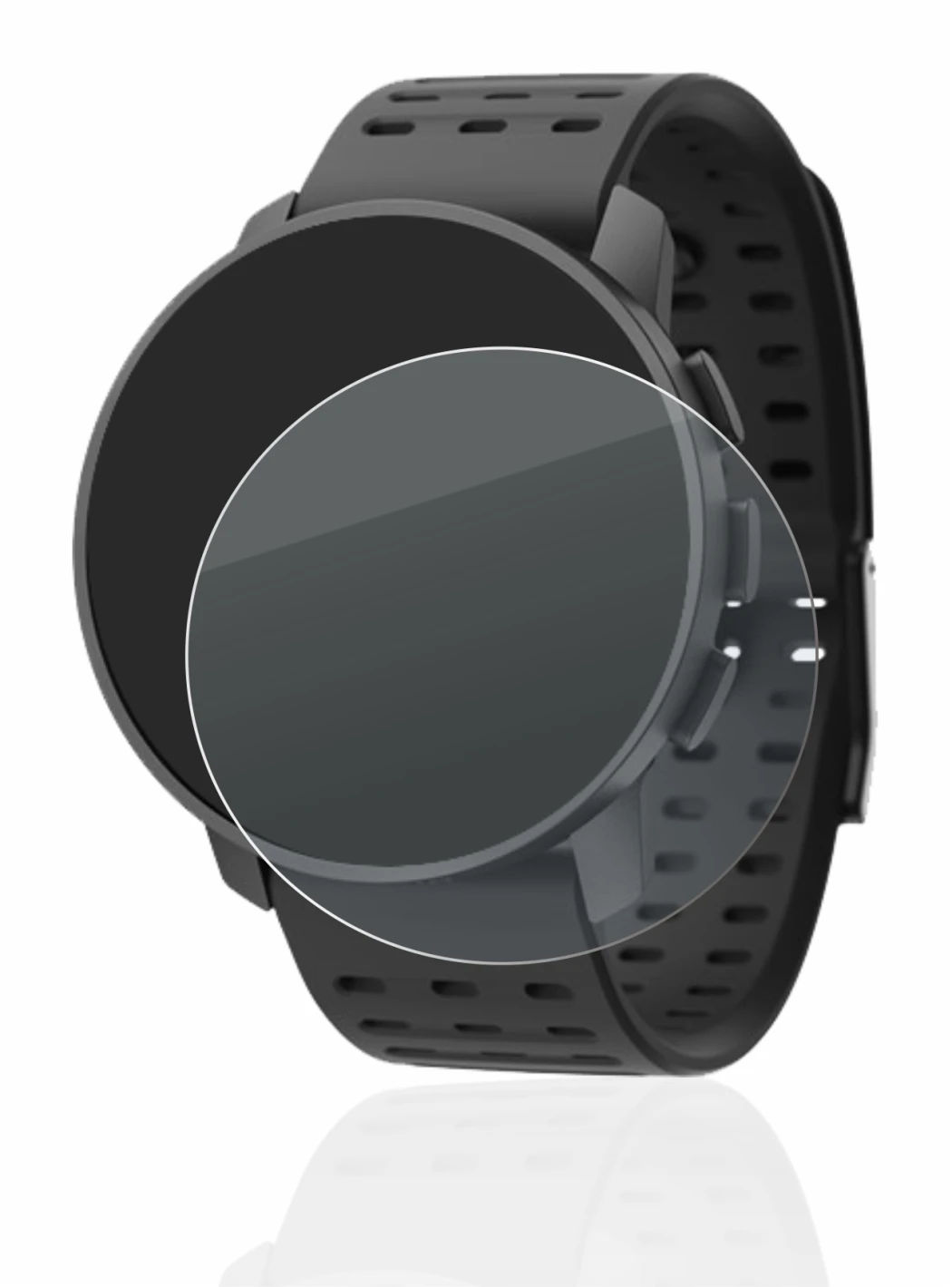 Image of the device Suunto 9 Peak Pro with a wide variety of screen protectors.