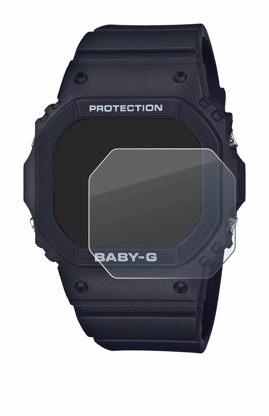 Image of the device Casio Baby-G BGD-565 with a wide variety of screen protectors.