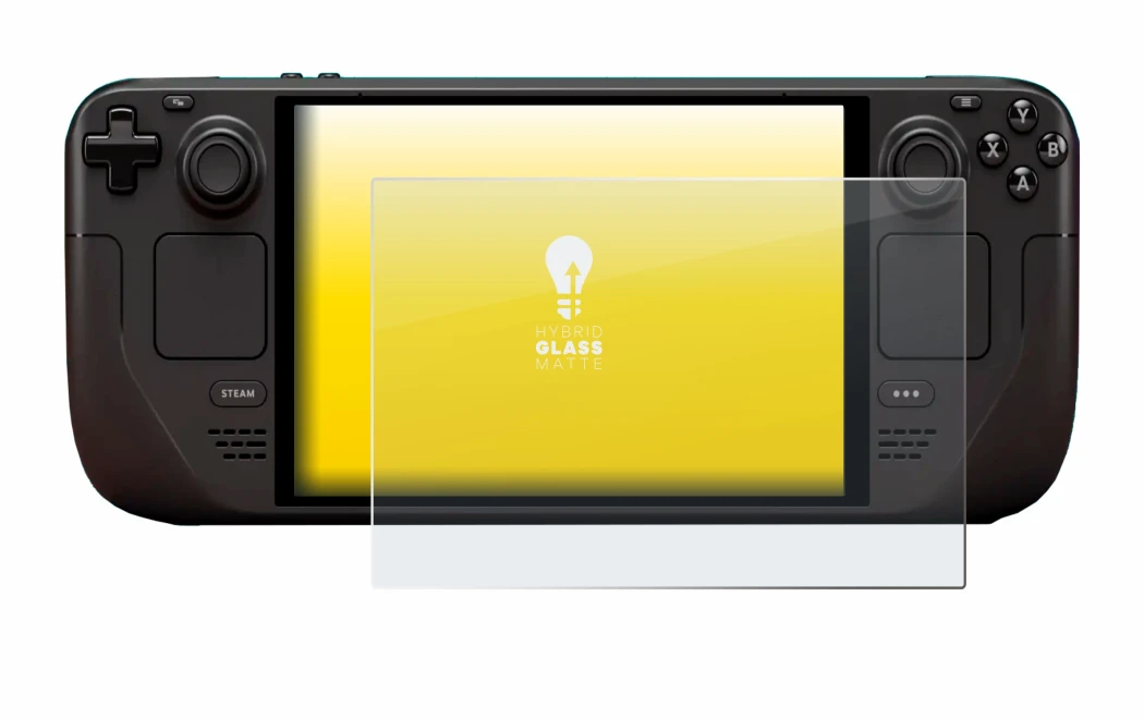Image of the device Valve Steam Deck OLED with a wide variety of screen protectors.
