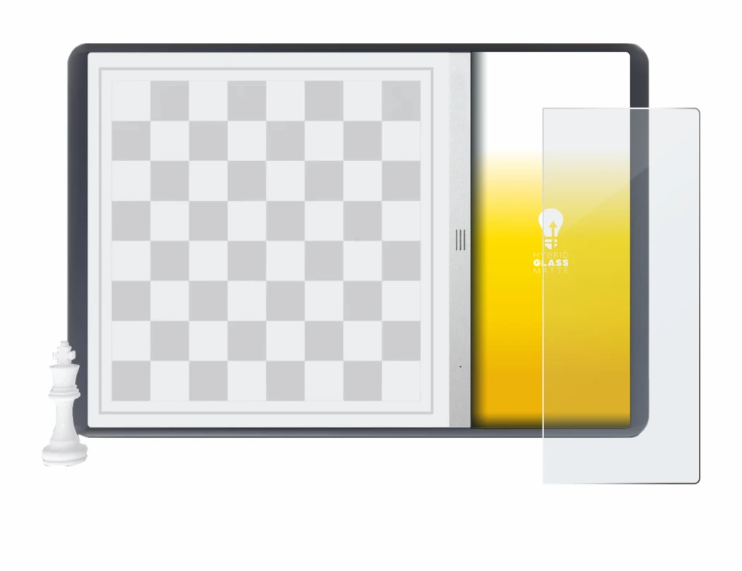 Image of the device Chessnut Evo with a wide variety of screen protectors.