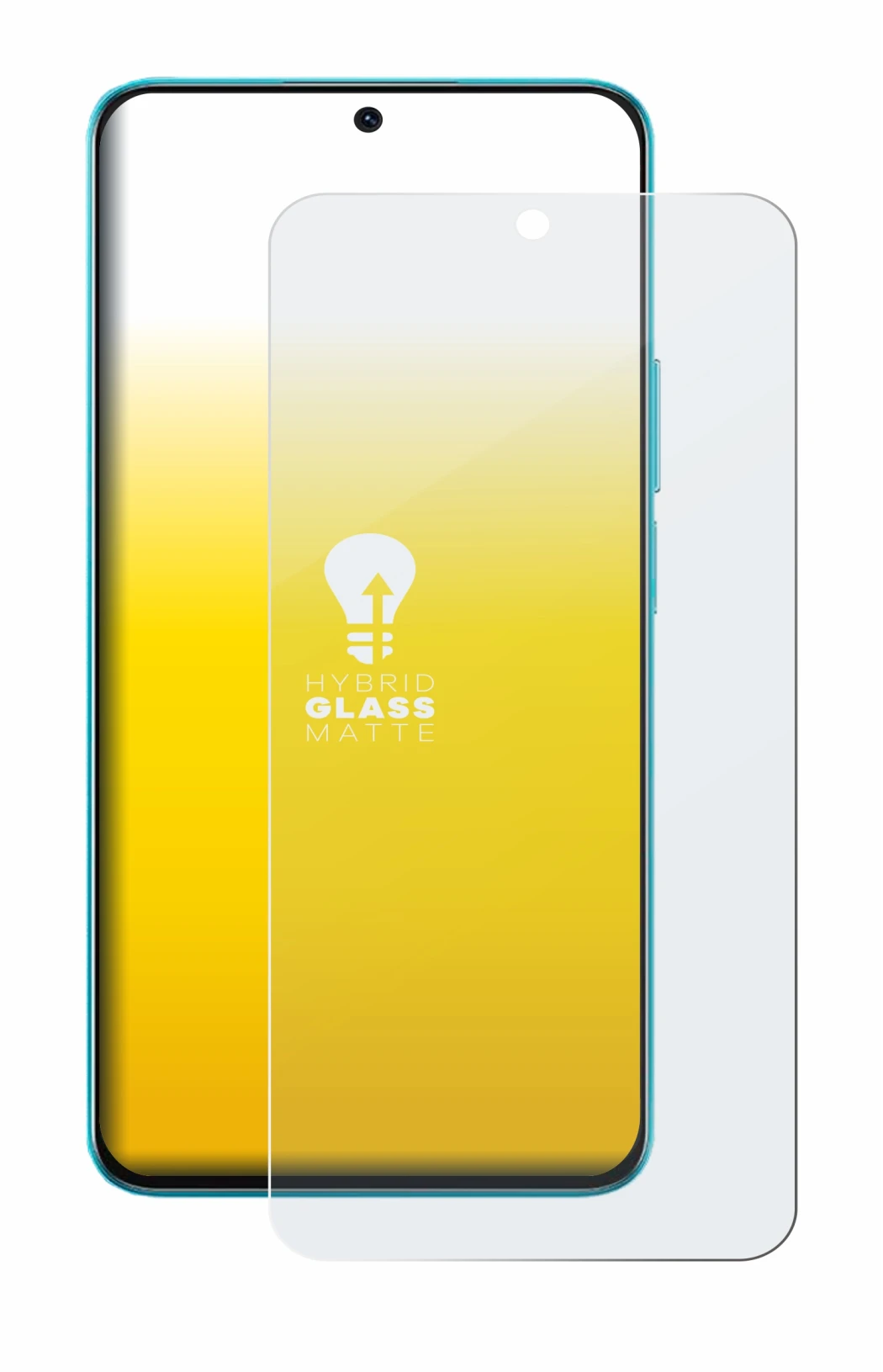 Image of the device Honor X8A with a wide variety of screen protectors.
