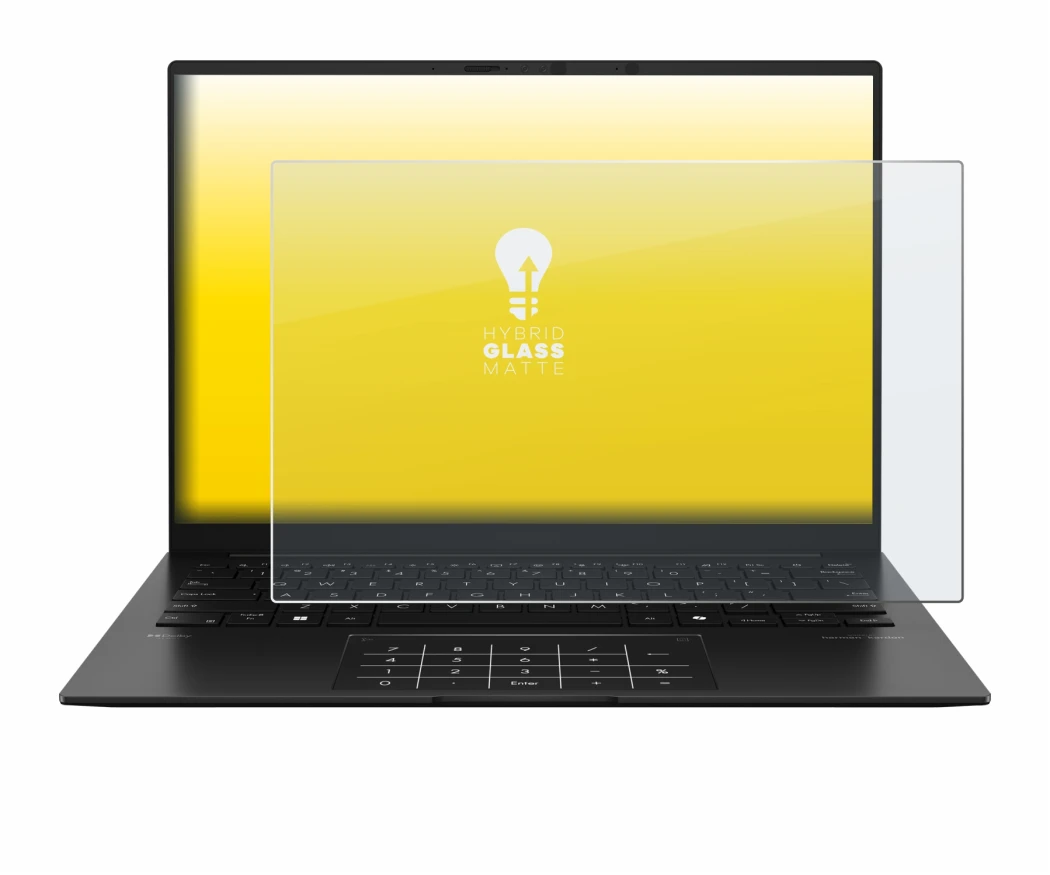 Image of the device ASUS ZenBook 14 OLED UM3406 with a wide variety of screen protectors.