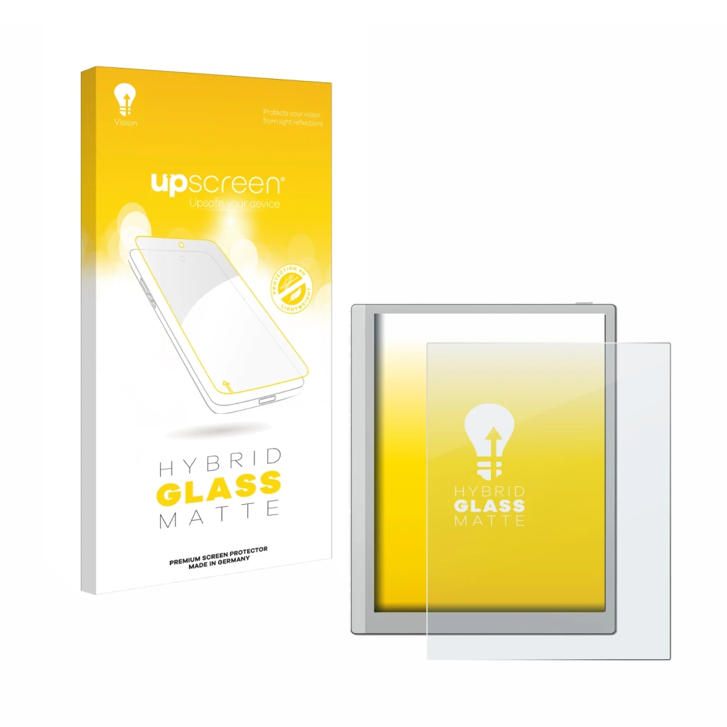 Front side of a product packaging with the brand logo upscreen. Next to it is the device Boox Go 10.3 shown with the correspon