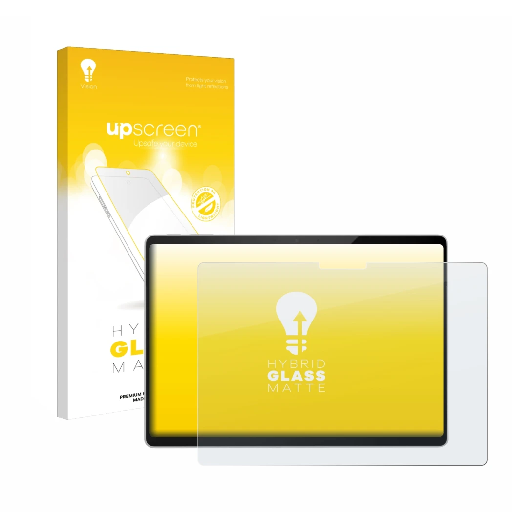 Front side of a product packaging with the brand logo upscreen. Next to it is the device Microsoft Surface Pro 11 shown with t