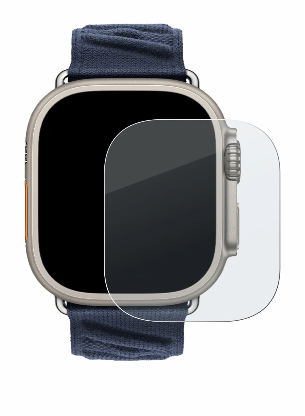 Image of the device Apple Watch Hermès Ultra 2 with a wide variety of screen protectors.