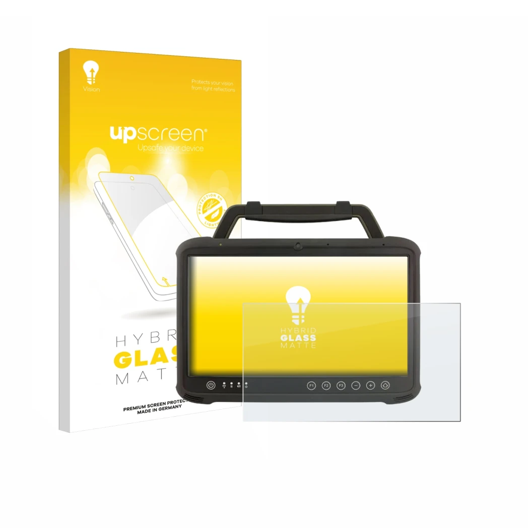 Front side of a product packaging with the brand logo upscreen. Next to it is the device Winmate M133WK shown with the corresp