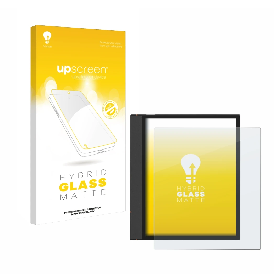 Front side of a product packaging with the brand logo upscreen. Next to it is the device Boox Note Air 4 C shown with the corr