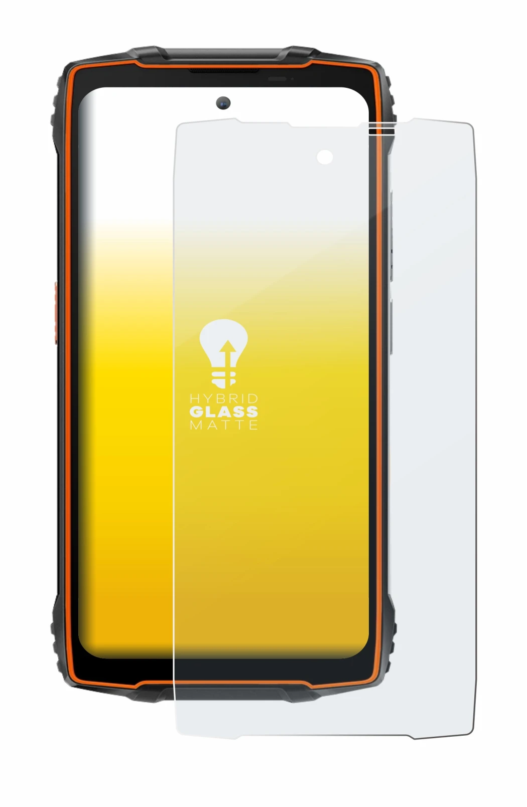 Image of the device Blackview BV8200 with a wide variety of screen protectors.