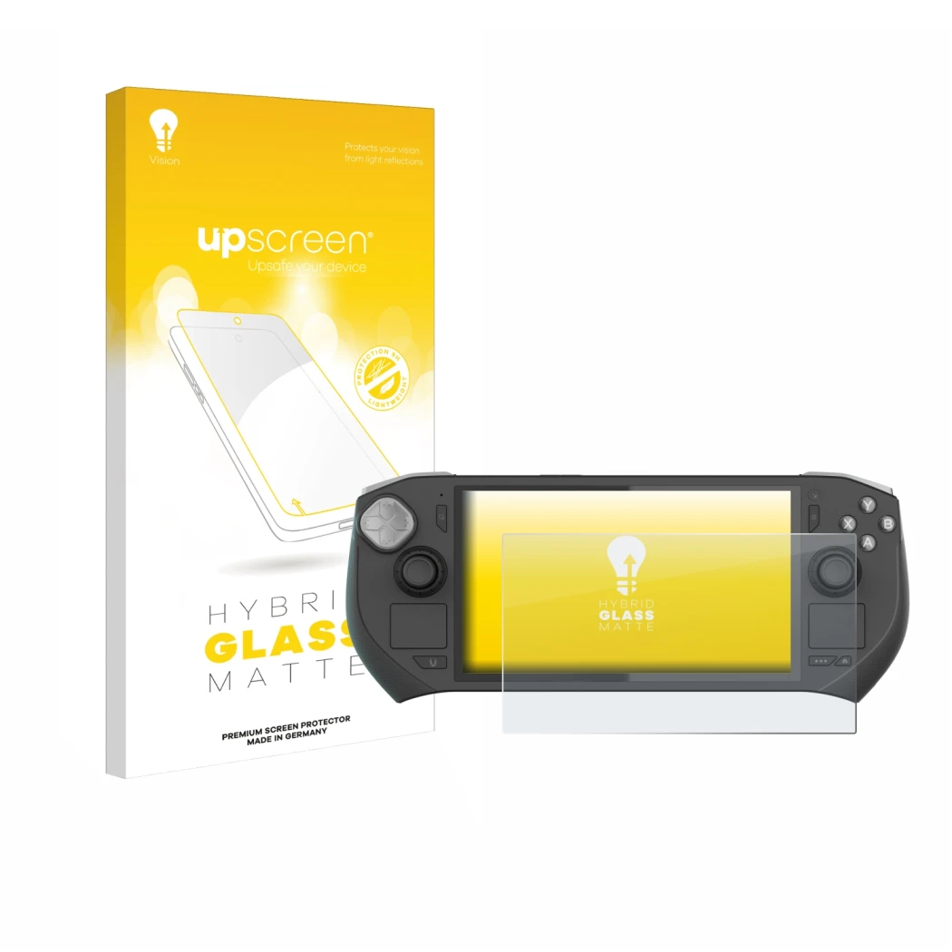 Front side of a product packaging with the brand logo upscreen. Next to it is the device Zotac Gaming Zone shown with the corr