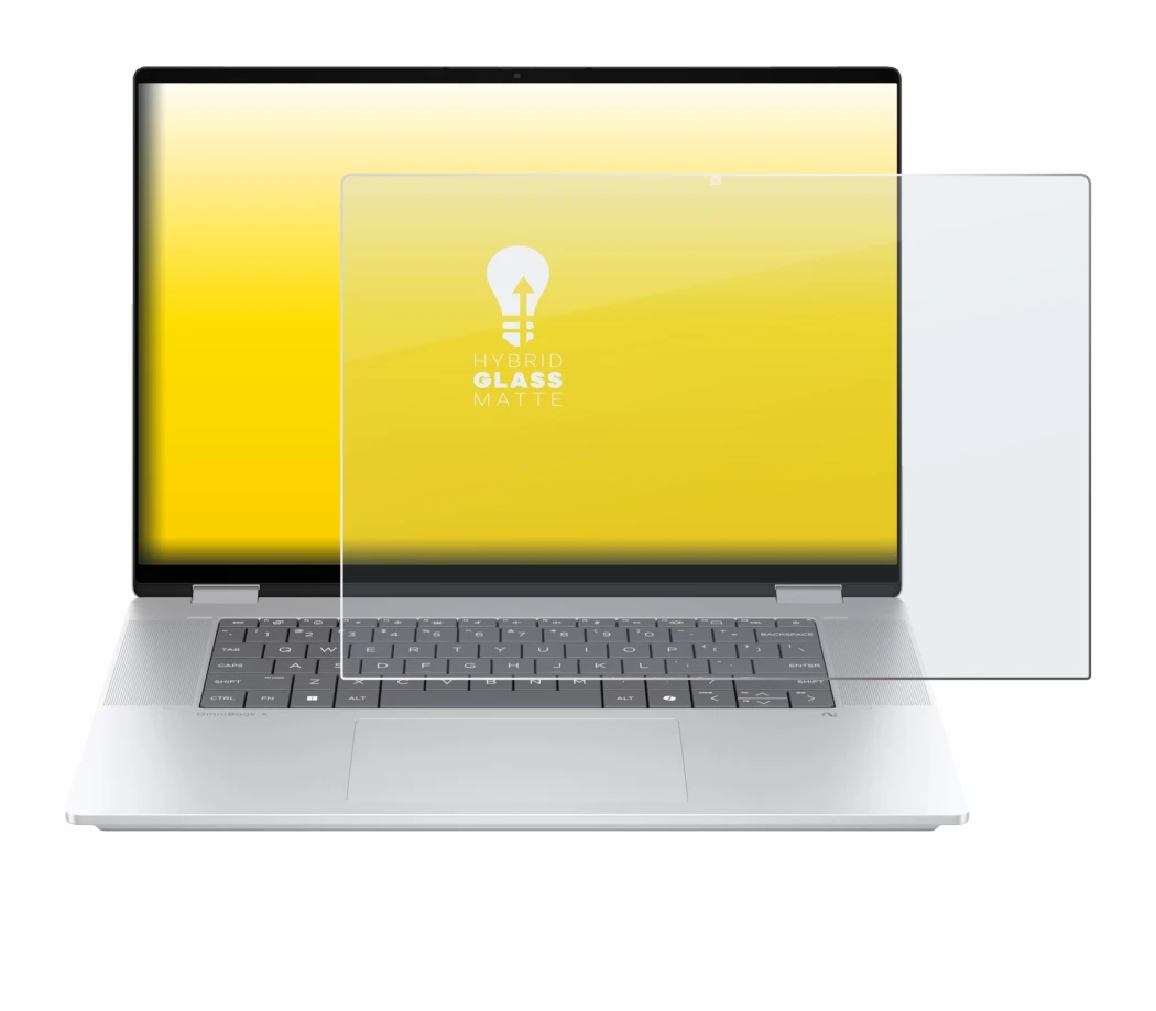 Image of the device HP OmniBook X Flip 16-aX with a wide variety of screen protectors.