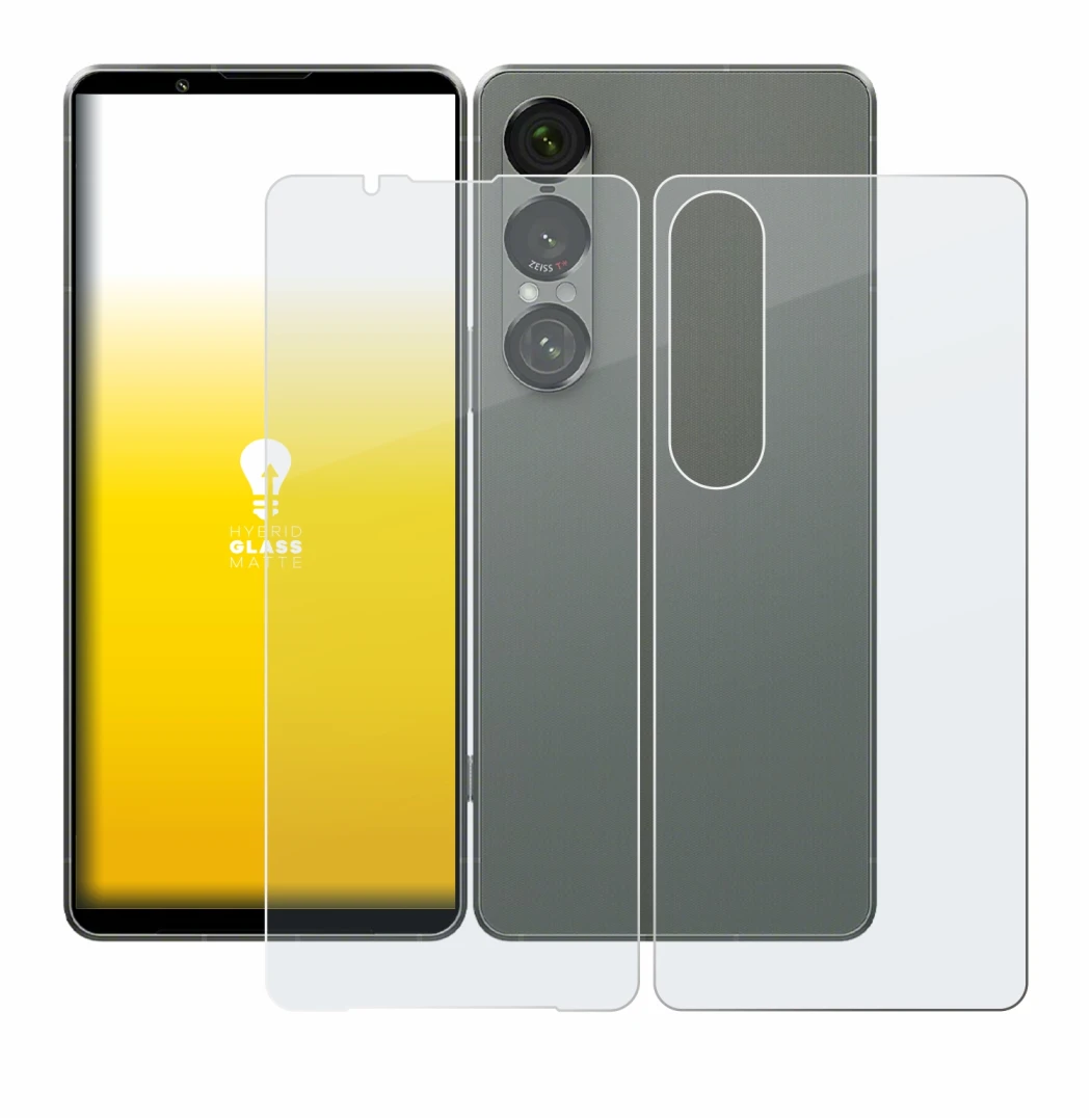 Image of the device Sony Xperia 1 VII (Front+Back) with a wide variety of screen protectors.