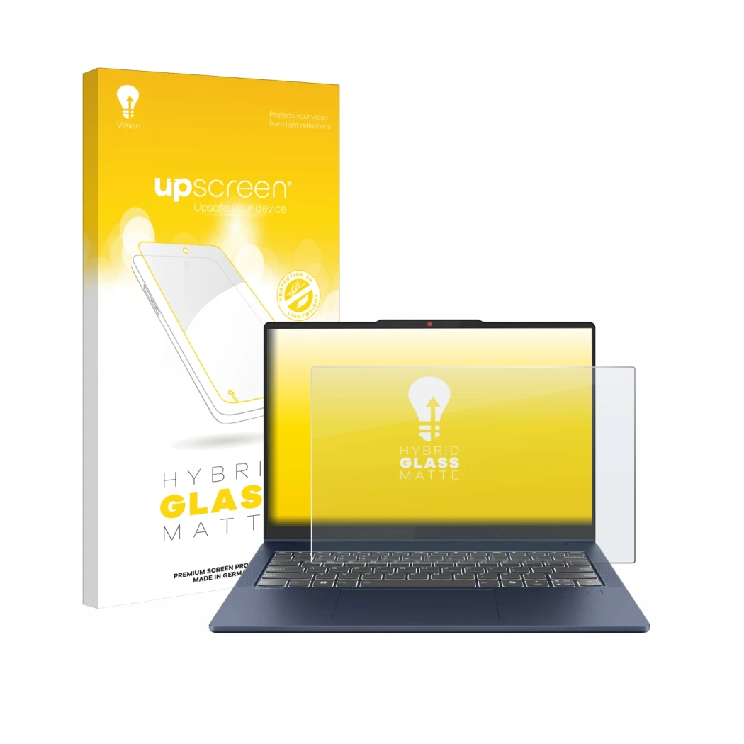 Front side of a product packaging with the brand logo upscreen. Next to it is the device Lenovo IdeaPad 5 2-in-1 Gen 10 14