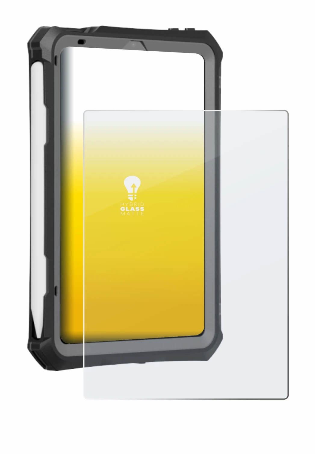 Image of the device Apple iPad Mini 7 2024 (case-friendly) with a wide variety of screen protectors.