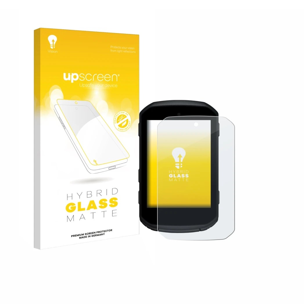 Front side of a product packaging with the brand logo upscreen. Next to it is the device Garmin Edge 850 shown with the corres