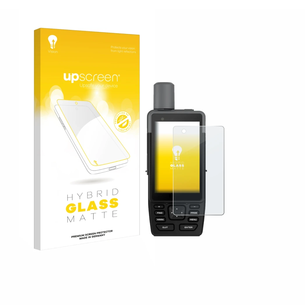 Front side of a product packaging with the brand logo upscreen. Next to it is the device Garmin GPSMAP H1 shown with the corre