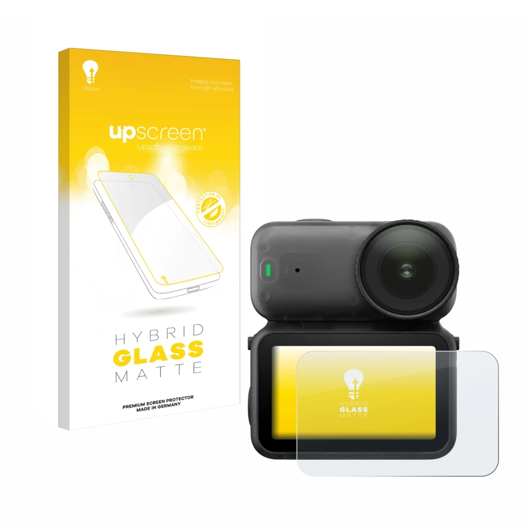 Front side of a product packaging with the brand logo upscreen. Next to it is the device DJI Osmo Nano shown with the correspo